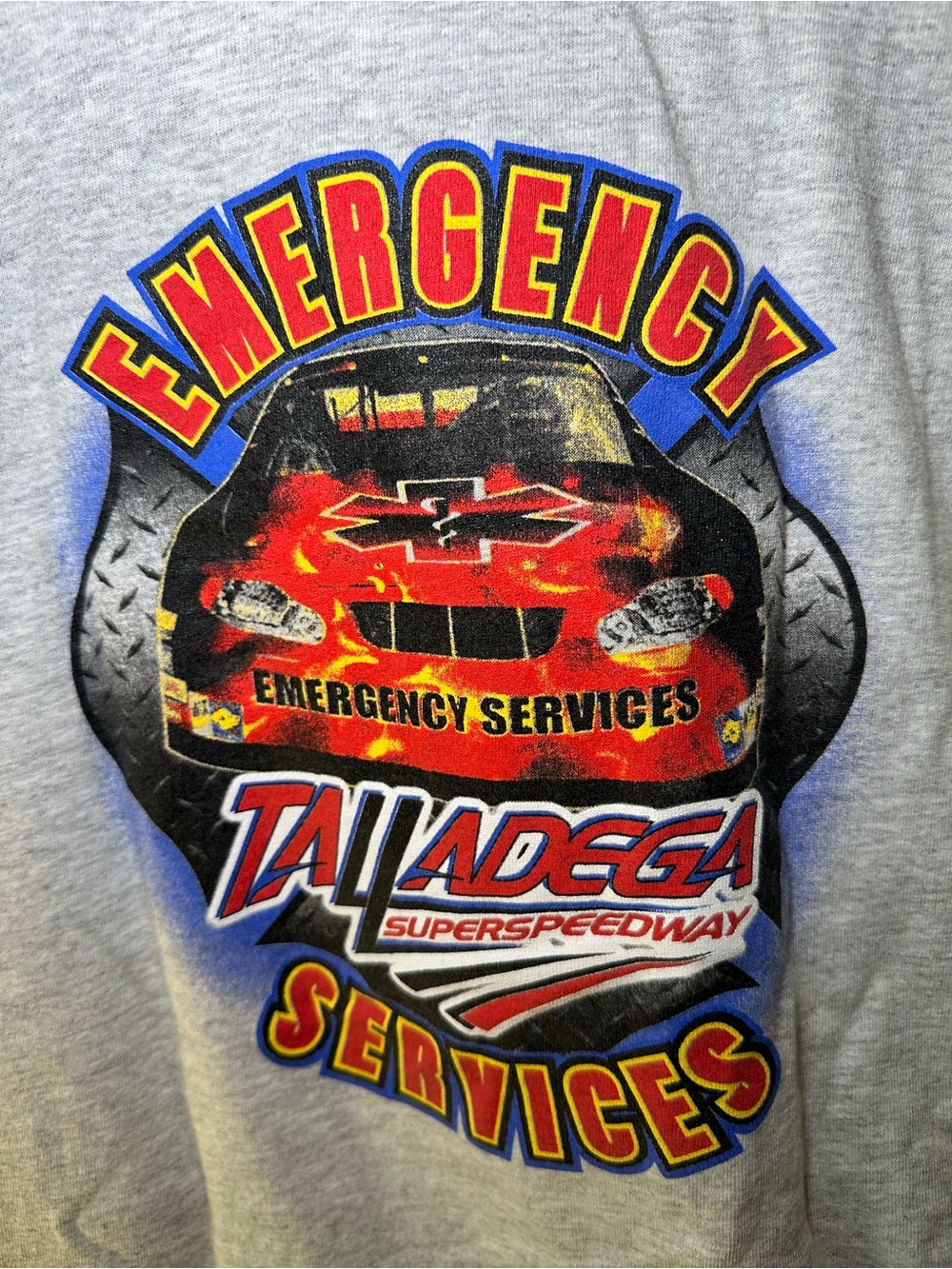 Vintage Talladega Superspeedway Emergency Services Racing T-Shirt XL